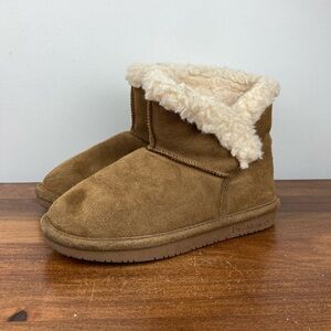 BEARPAW Heidi II Winter Boots Women Brown Suede Shearling Lined 2568W Size 5